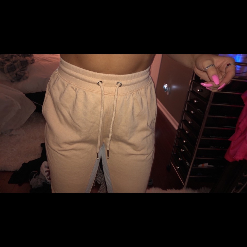 Peach misguided joggers